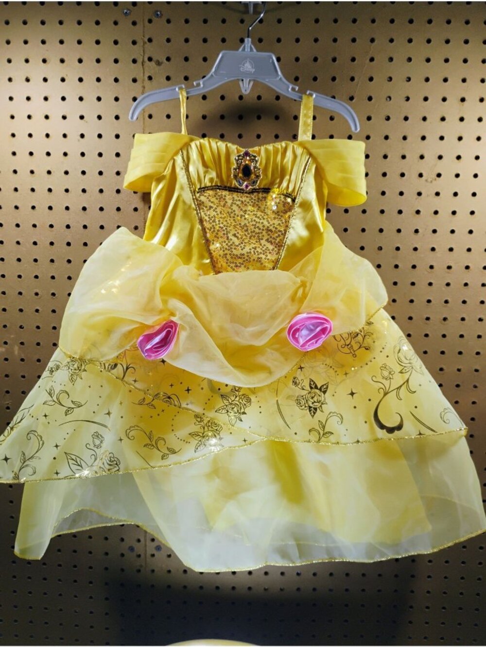 Disney Belle Ball Gown Dress For Kids 3+ With Glitter Details